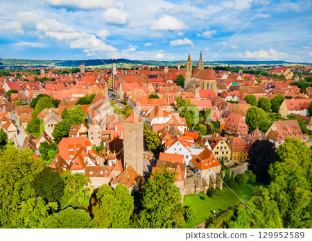 Rothenburg ob der Tauber aerial view 129952589