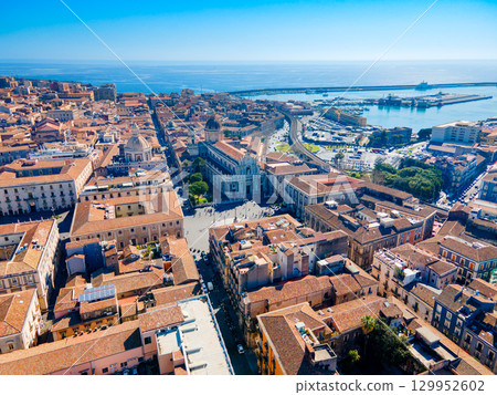 Catania Cathedral and Badia di Sant Agata aerial view 129952602
