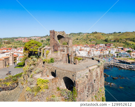 Castello Normanno or Norman Castle aerial panoramic view Castello Normanno or Norman Castle aerial panoramic view 129952612