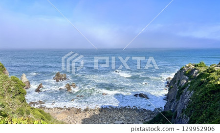 從犬吠埼燈臺眺望的海景 [千葉縣銫子市] 129952906
