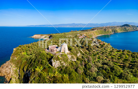 Capo di Milazzo aerial panoramic view, Sicily Capo di Milazzo aerial panoramic view, Sicily 129952977