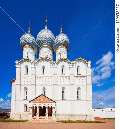 Assumption Cathedral inside Rostov Kremlin, Russia Assumption Cathedral inside Rostov Kremlin, Russia 129952987