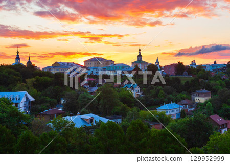 Vladimir city aerial panoramic view, Russia 129952999