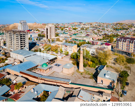 Istaravshan city aerial panoramic view in Tajikistan Istaravshan city aerial panoramic view in Tajikistan 129953061