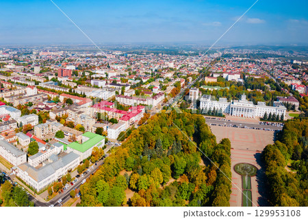 Nalchik city aerial panoramic view, Russia 129953108