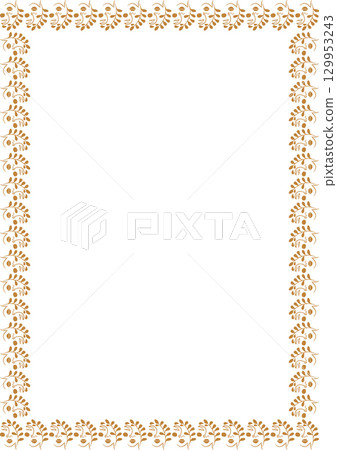 Aesthetic frame. Vector woman fashion frame for text. Simple template element. Baby shower design Aesthetic frame. Vector woman fashion frame for text. Simple template element. Baby shower design 129953243