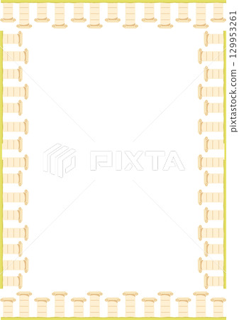 Elegant column frame. Old style geometric empty rectangle frame. Element for design Elegant column frame. Old style geometric empty rectangle frame. Element for design 129953261