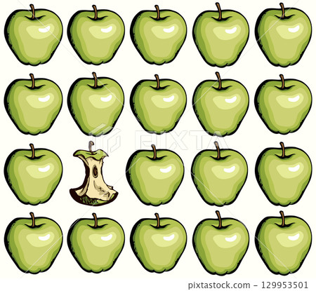 Big tasty apples. Vector drawing Big tasty apples. Vector drawing 129953501