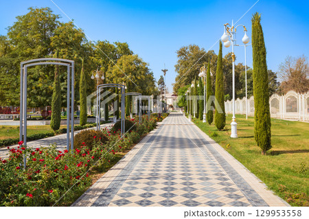 Central Park in Kulob city in southern Tajikistan 129953558