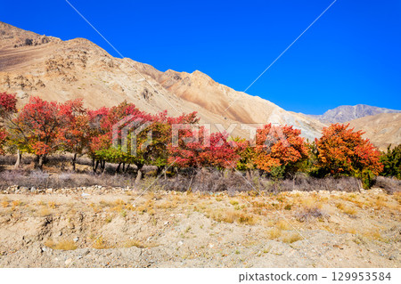 Ishkoshim village landscape in Pamir Region in Tajikistan 129953584
