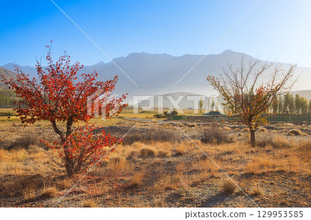 Ishkoshim village landscape in Pamir Region in Tajikistan 129953585
