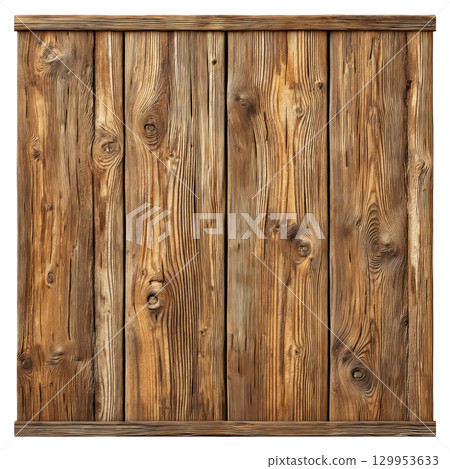 Wooden plank background with natural texture and warm brown tones, showing rustic and aged wood grain patterns in horizontal layout 129953633