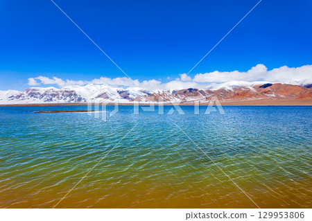 Shorkul lake and Pamir mountains near Murghab town, Tajikistan Shorkul lake and Pamir mountains near Murghab town, Tajikistan 129953806