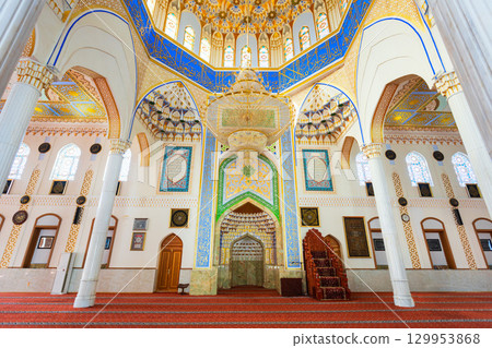 Haji Yaqub Mosque interior in Dushanbe, Tajikistan Haji Yaqub Mosque interior in Dushanbe, Tajikistan 129953868