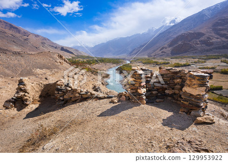 Qah Qaha or Kaakha fortress ruins in Namadgut, Tajikistan 129953922