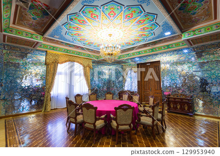 Kokhi Navruz Palace interior in Dushanbe city, Tajikistan 129953940