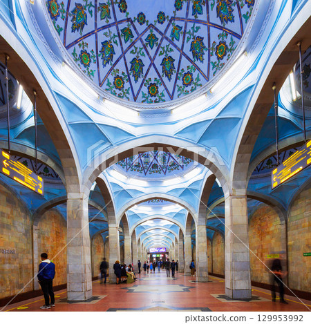 Alisher Navoiy metro station interior, Tashkent Alisher Navoiy metro station interior, Tashkent 129953992