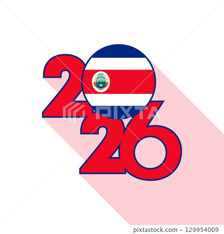 2026 Long Shadow Banner with Costa Rica Flag Inside. 2026 Long Shadow Banner with Costa Rica Flag Inside. 129954009