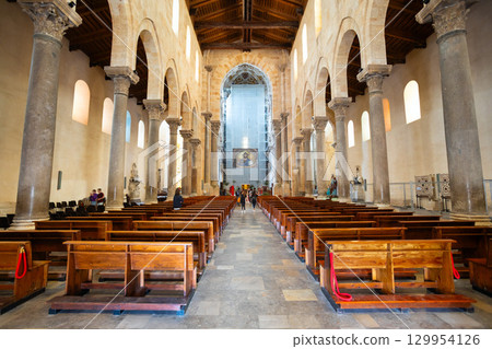 Cefalu Cathedral or Duomo di Cefalu in Sicily, Italy Cefalu Cathedral or Duomo di Cefalu in Sicily, Italy 129954126