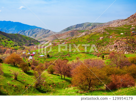 Mountain landscape between Samarkand and Shahrisabz 129954179