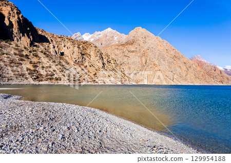 Seven Lakes in Fann mountains in Tajikistan Seven Lakes in Fann mountains in Tajikistan 129954188
