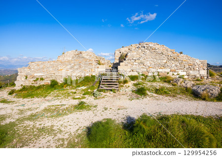 The Segesta Medieval Castle ruins in Sicily 129954256