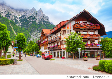 Beauty local houses in Mittenwald, Germany Beauty local houses in Mittenwald, Germany 129954306