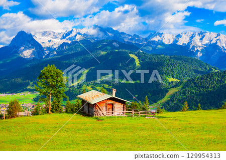 Zugspitze, Alpspitze Alps mountains in Bavaria, Germany 129954313