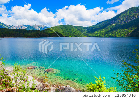 Eibsee lake in Bavaria, Germany 129954316