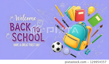 back to school background 129954357