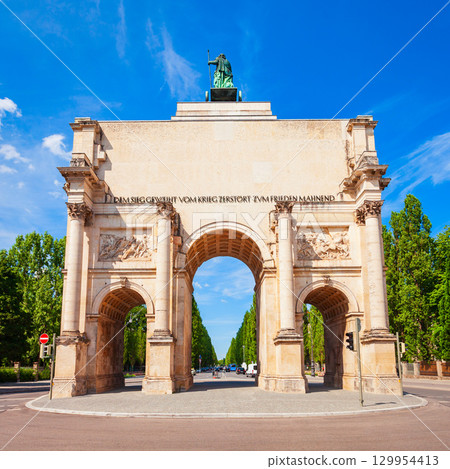 Siegestor or Victory Gate in Munich Siegestor or Victory Gate in Munich 129954413
