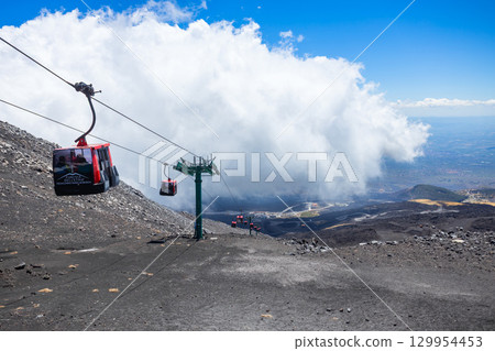 Mount Etna or Etna Volcano near Catania city, Sicily Mount Etna or Etna Volcano near Catania city, Sicily 129954453