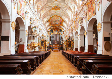 St. Emmeram Abbey interior in Regensburg St. Emmeram Abbey interior in Regensburg 129954479
