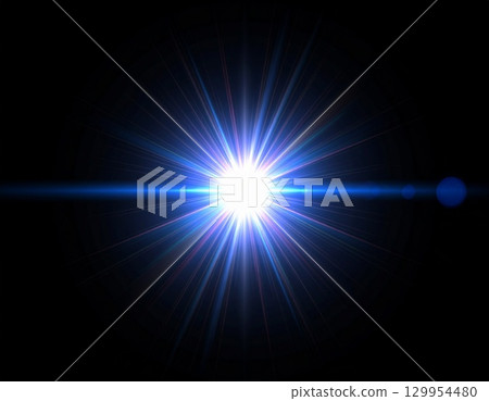 Shining light in the center of a black background Shining light in the center of a black background 129954480