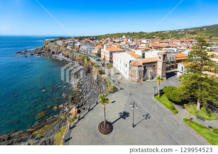Chiesa di San Giuseppe aerial view, Aci Castello Chiesa di San Giuseppe aerial view, Aci Castello 129954523