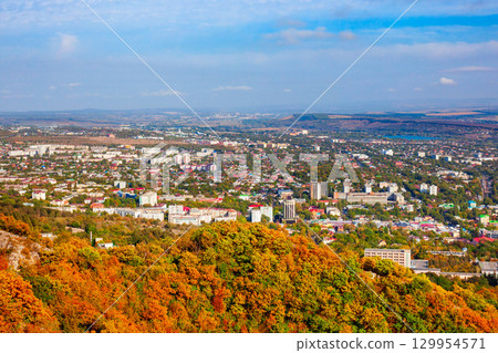 Pyatigorsk city aerial panoramic view Pyatigorsk city aerial panoramic view 129954571