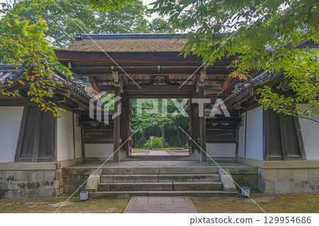 Shiga Otsu Saikyoji Temple, north gate of the Founder Daishi Hall 129954686