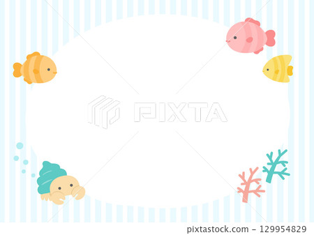 夏季海洋生物框架 129954829
