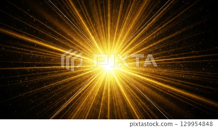 神奇的金色光芒 129954848