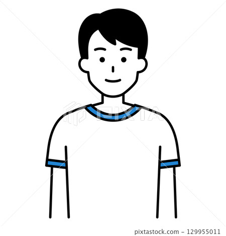 穿著運動服的男學生 129955011