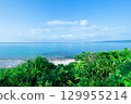 Ishigaki Island Crystal Beach: A beautiful contrast between the white sand and blue sky 129955214