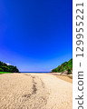 The spectacular summer scenery of Ishigaki Island's Crystal Beach, with its blue sea and white sand 129955221