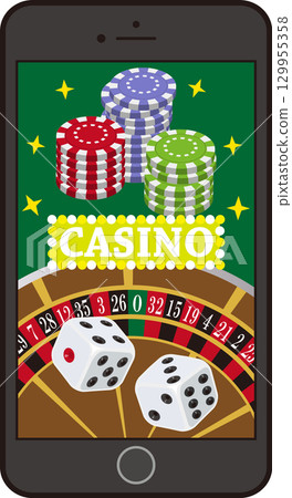 線上賭場智慧型手機螢幕 129955358