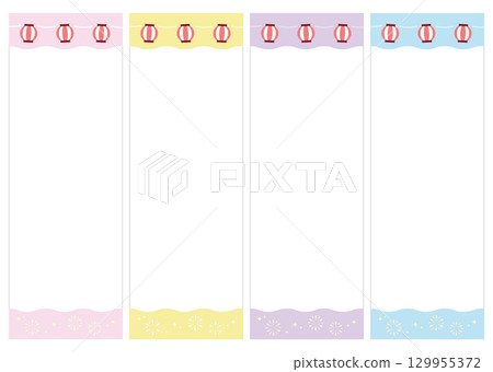 夏季節日菜單，流行模板，垂直 129955372