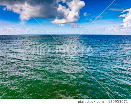 Beautiful sea summer landscape nature view background,Amazing tropical nature seascape background 129955671
