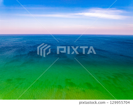 Beautiful sea summer landscape nature view background,Amazing tropical nature seascape background 129955704