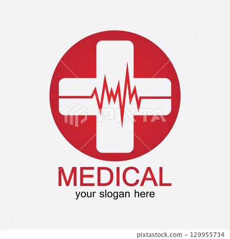 Medical pharmacy Icon Isolated on White Background Medical pharmacy Icon Isolated on White Background 129955734