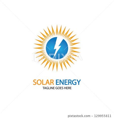 Sun solar energy logo design template. solar tech logo designsv Sun solar energy logo design template. solar tech logo designsv 129955811