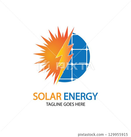 Sun solar energy logo design template. solar tech logo designsv Sun solar energy logo design template. solar tech logo designsv 129955915