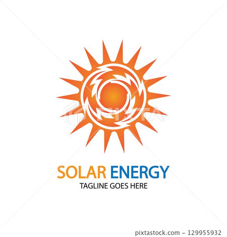 Sun solar energy logo design template. solar tech logo designsv Sun solar energy logo design template. solar tech logo designsv 129955932